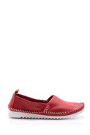 Women's Leather Loafer with Stitching Detail | Derimod