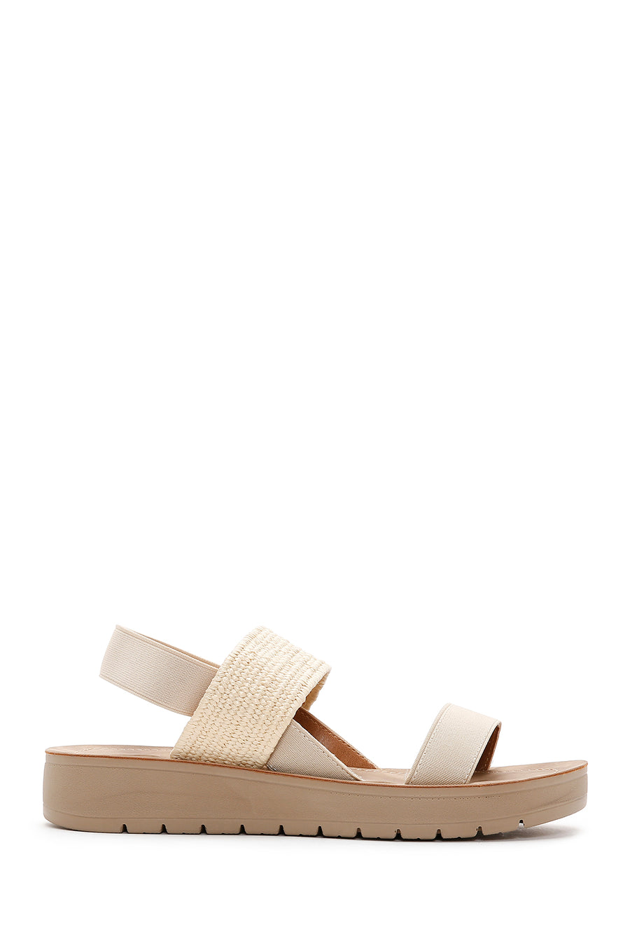 Women's Beige Ankle Elastic Sandals 24SFE461514 | Derimod