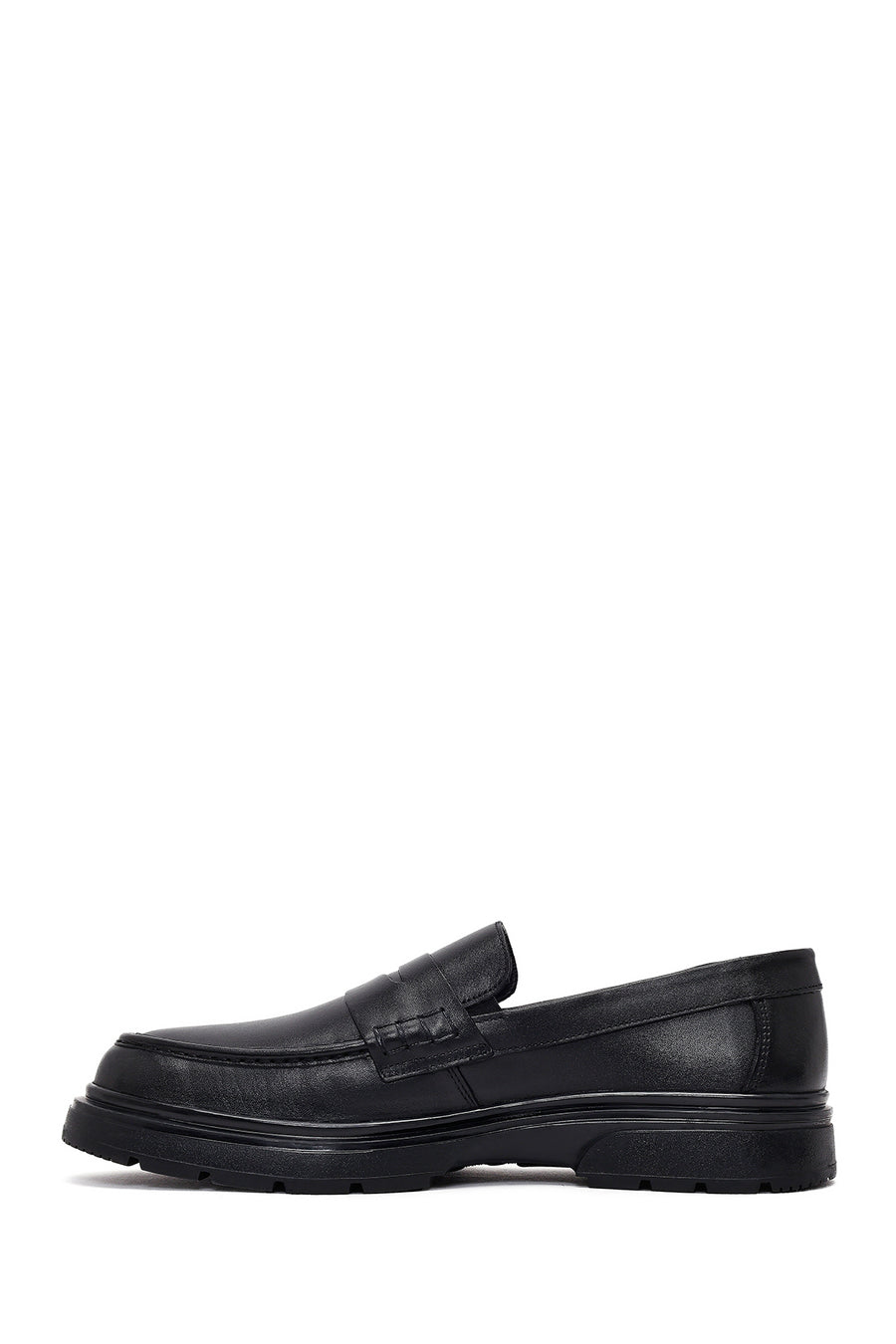 Men's Black Leather Loafer