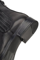 Women's Black Leather Chelsea Boot | Derimod