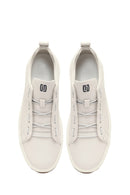 Erkek Beyaz Bağcıklı Deri Sneaker | Derimod