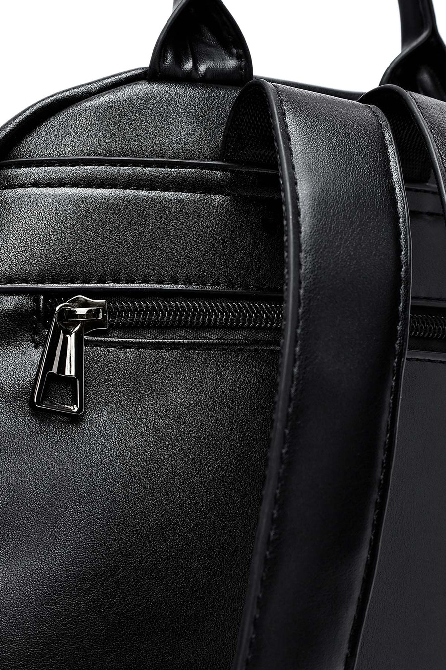 Women's Black Patterned Backpack