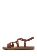 Women's Tan Crocodile Sandals | Derimod