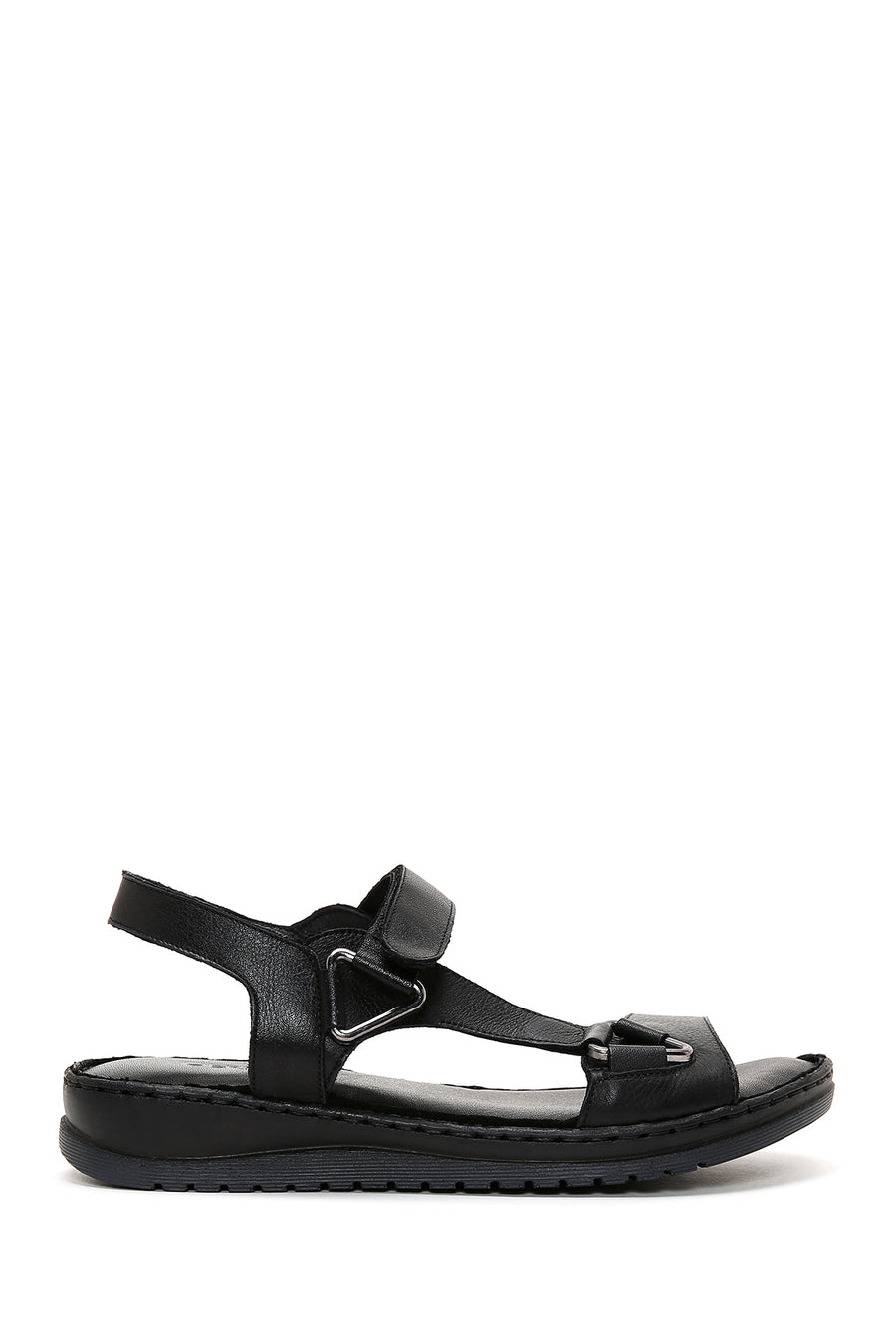 Kadın Siyah Deri Comfort Sandalet 23SFD340218 | Derimod