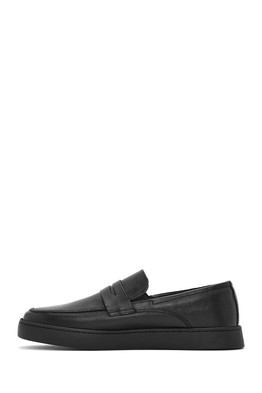 Men's Black Leather Casual Loafer