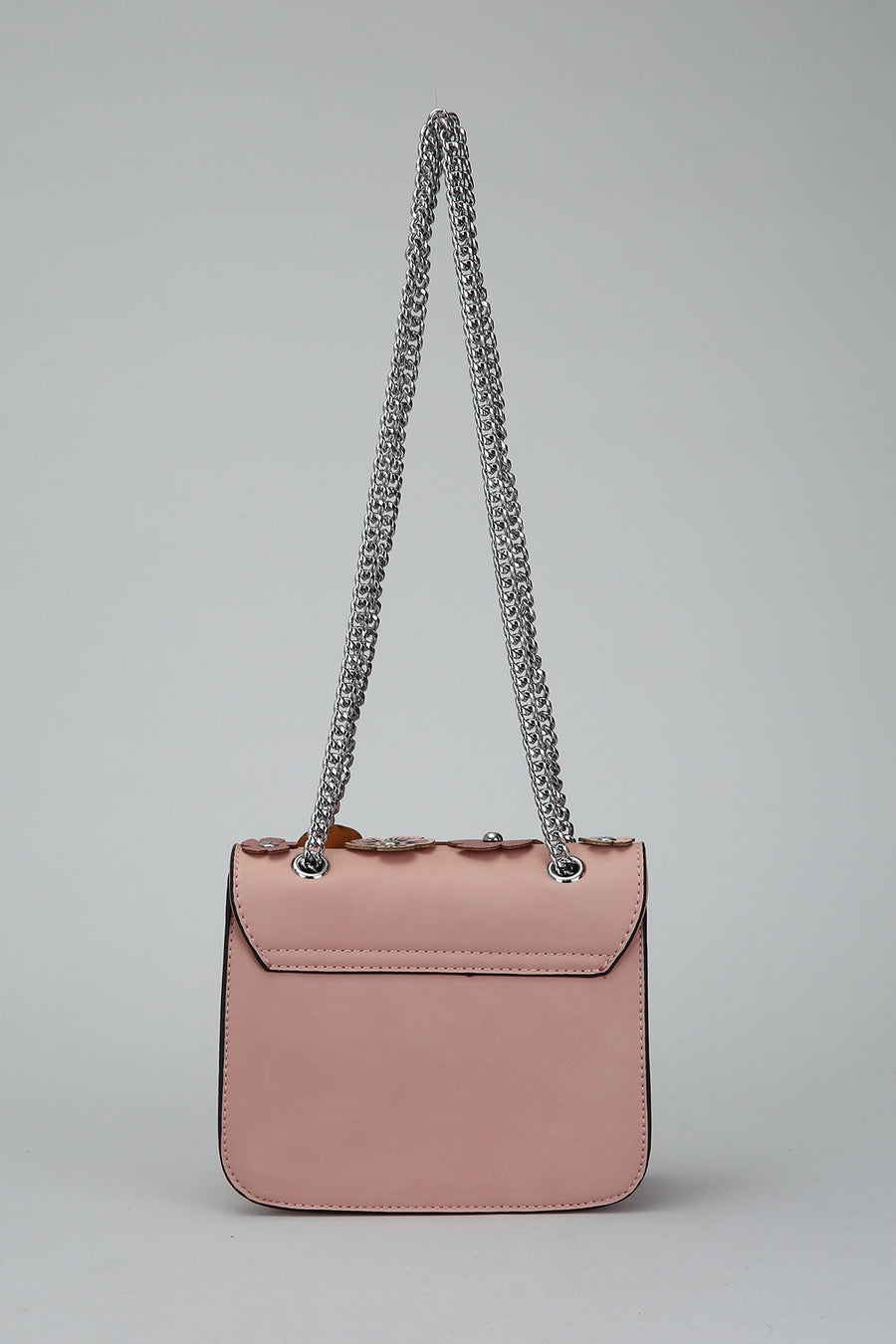 Pink Women's Crossbody Bag with Flower Detail