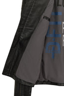 Lavine Erkek Siyah Slim-Fit Deri Ceket | Derimod