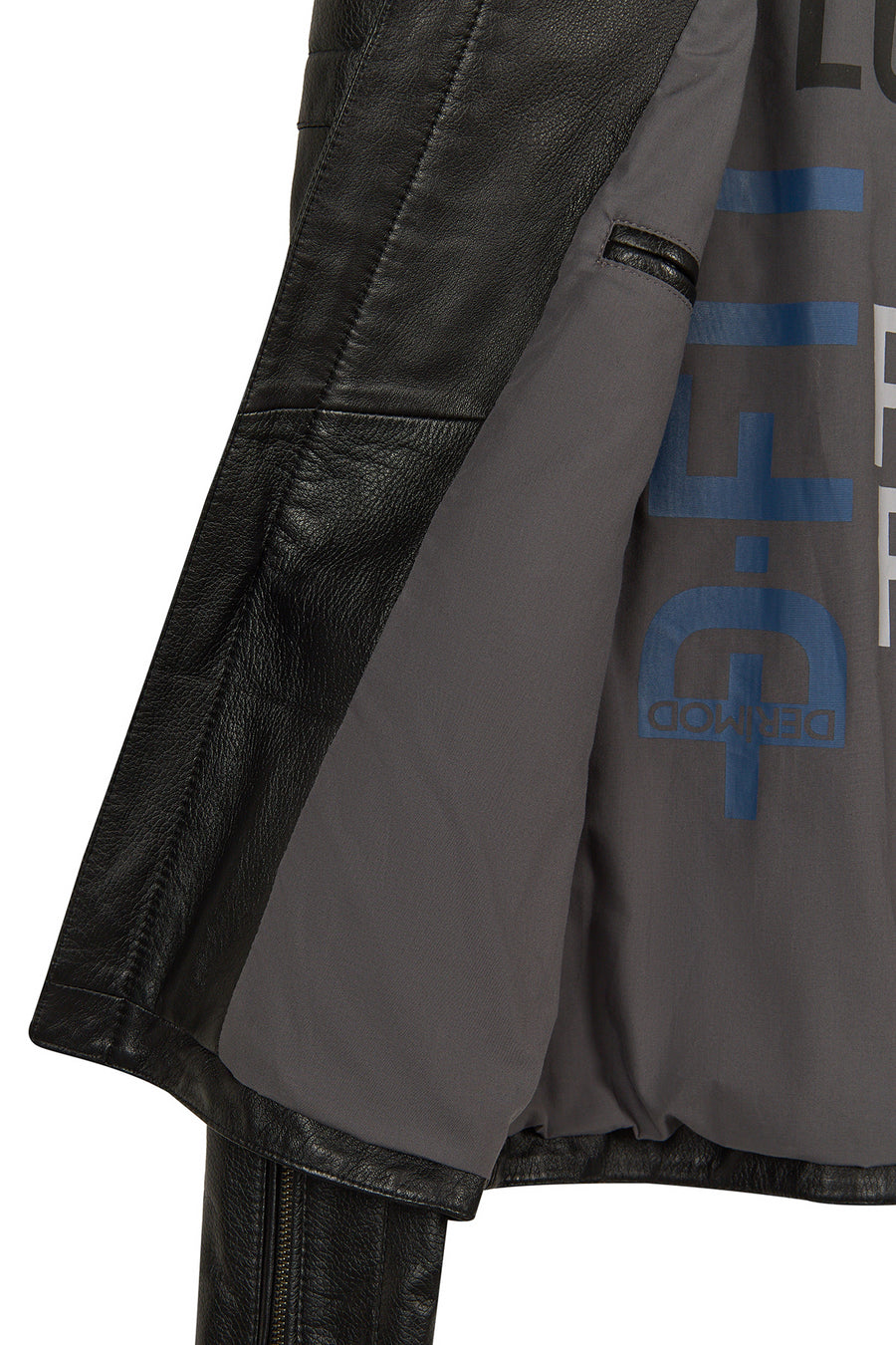 Lavine Erkek Siyah Slim-Fit Deri Ceket