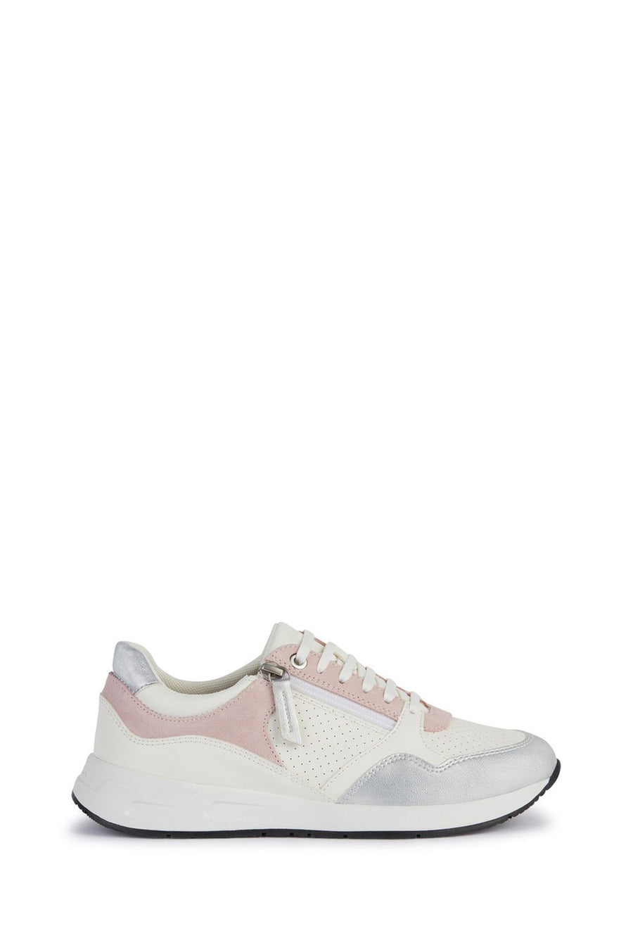 Geox Women's White Bulmya Lace-up Leather Sneaker D36NQB0BC22C1Z8W | Derimod