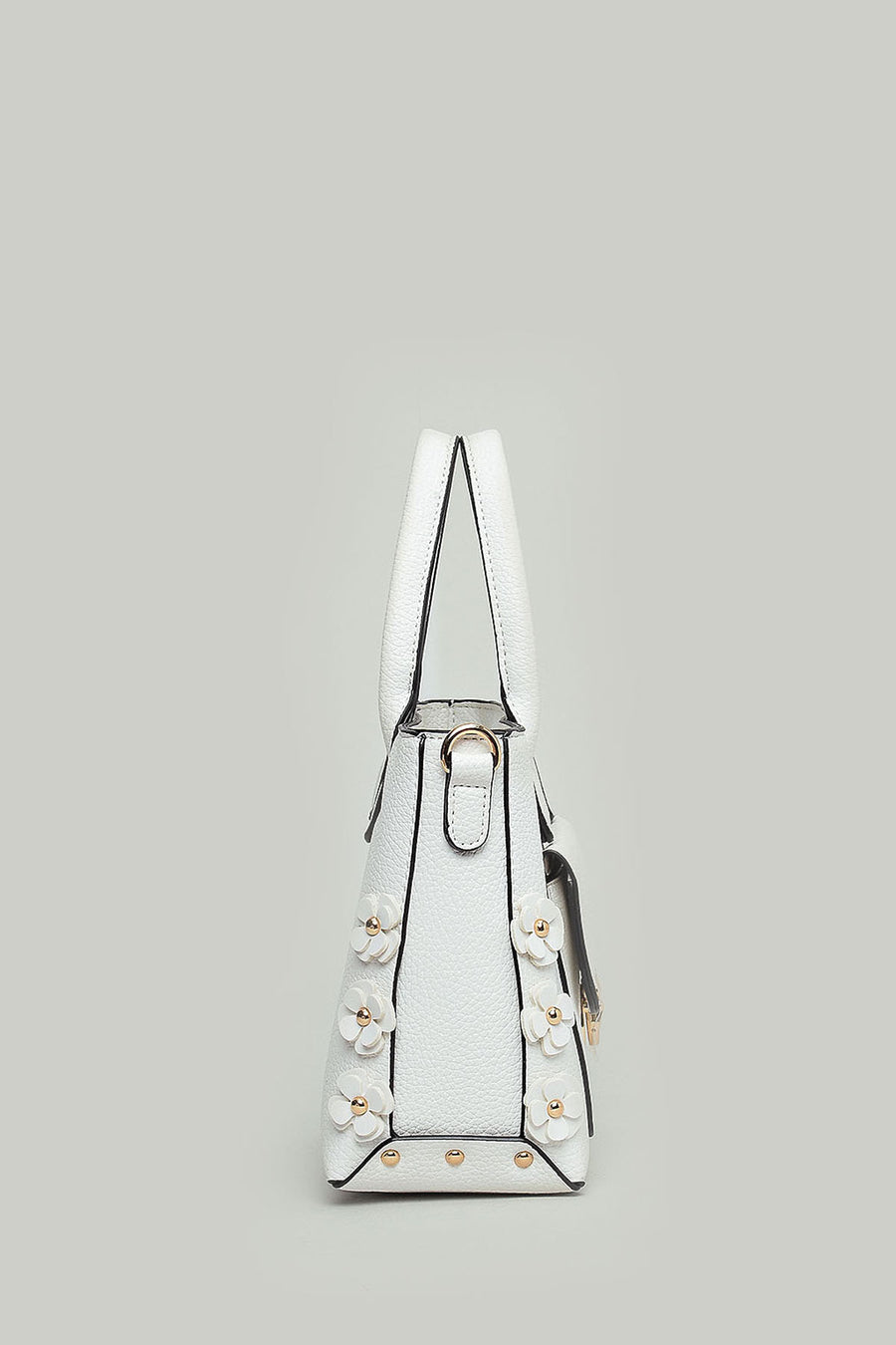 Women's Shoulder Bag with Flower Detail