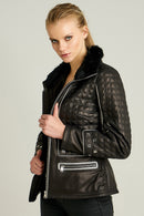 Anabella Women's Leather Jacket | Derimod