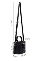 Woman Black Long-Strap Quilted Mini Shoulder Bag | Derimod