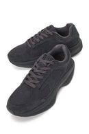 Male Gray Lace-Up Thick-Soled Fabric Sneaker | Derimod