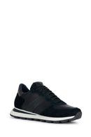 Geox Men's Black Spherica VSeries Suede Leather Sneakers | Derimod