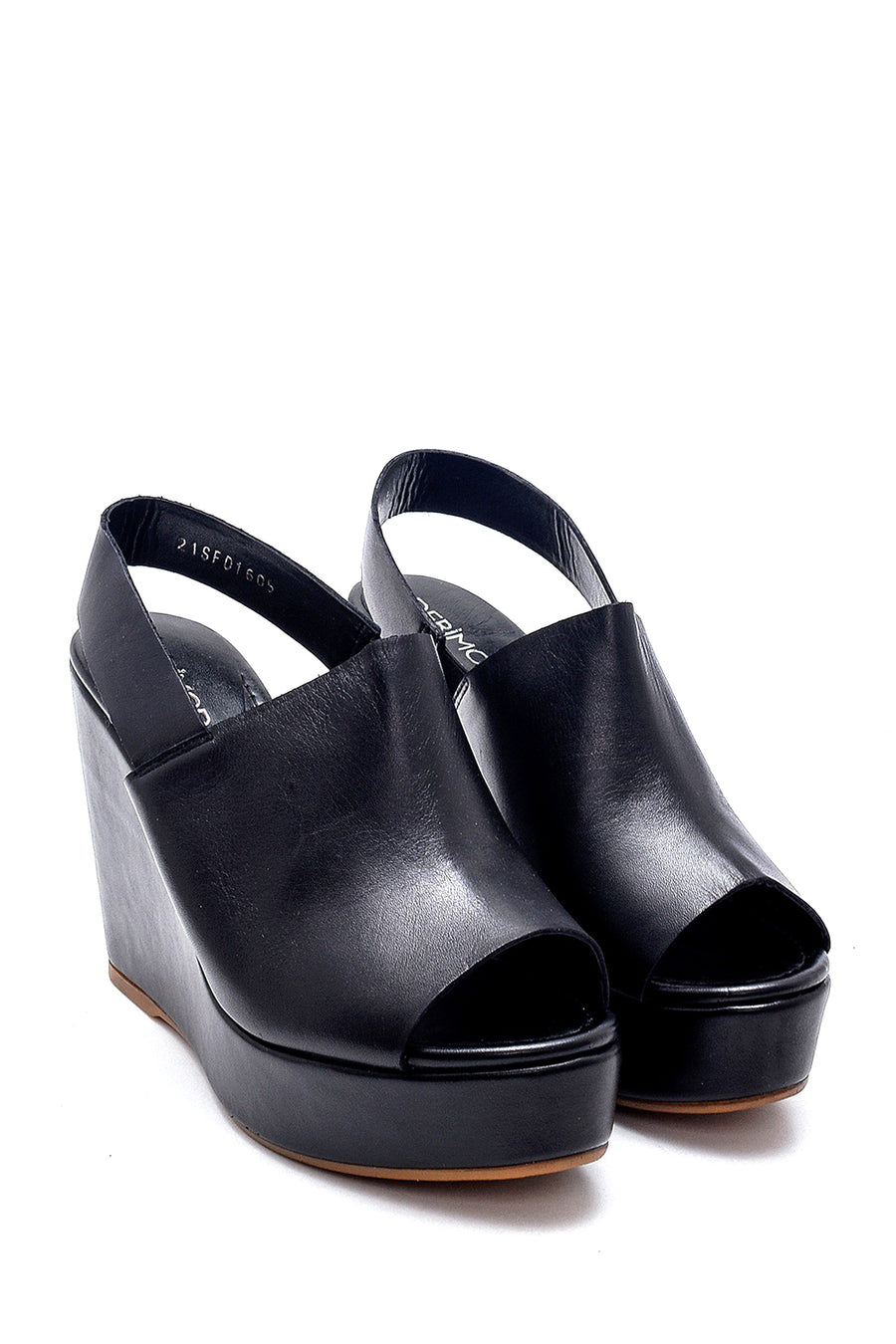 Women's Leather Wedge Heel Sandals