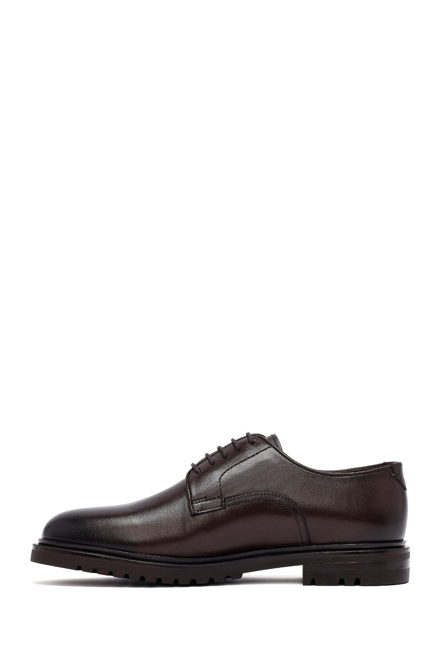 Men's Brown Lace-Up Leather Classic Shoes