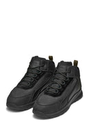 Geox Men Black Lace-Up Fabric Boots | Derimod