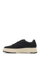 Male Black Lace-Up Thick-Soled Leather Sneaker | Derimod