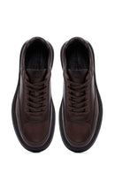 Men's Brown Lace-Up Leather Casual Sneakers | Derimod