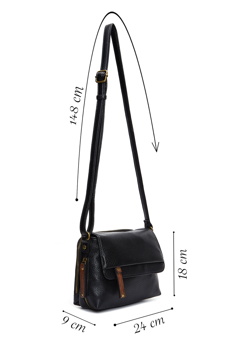 Women's Black Crossbody Bag