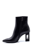 Women's Leather Heel Detailed Boots | Derimod
