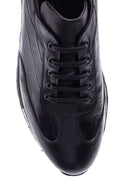 Erkek Kroko Detaylı Deri Sneaker | Derimod