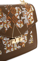 Woman Brown Long Strap Printed Shoulder Bag | Derimod