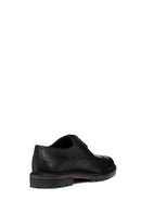 Geox Men's Black Walk Pleasure C Lace-Up Leather Classic Shoes | Derimod