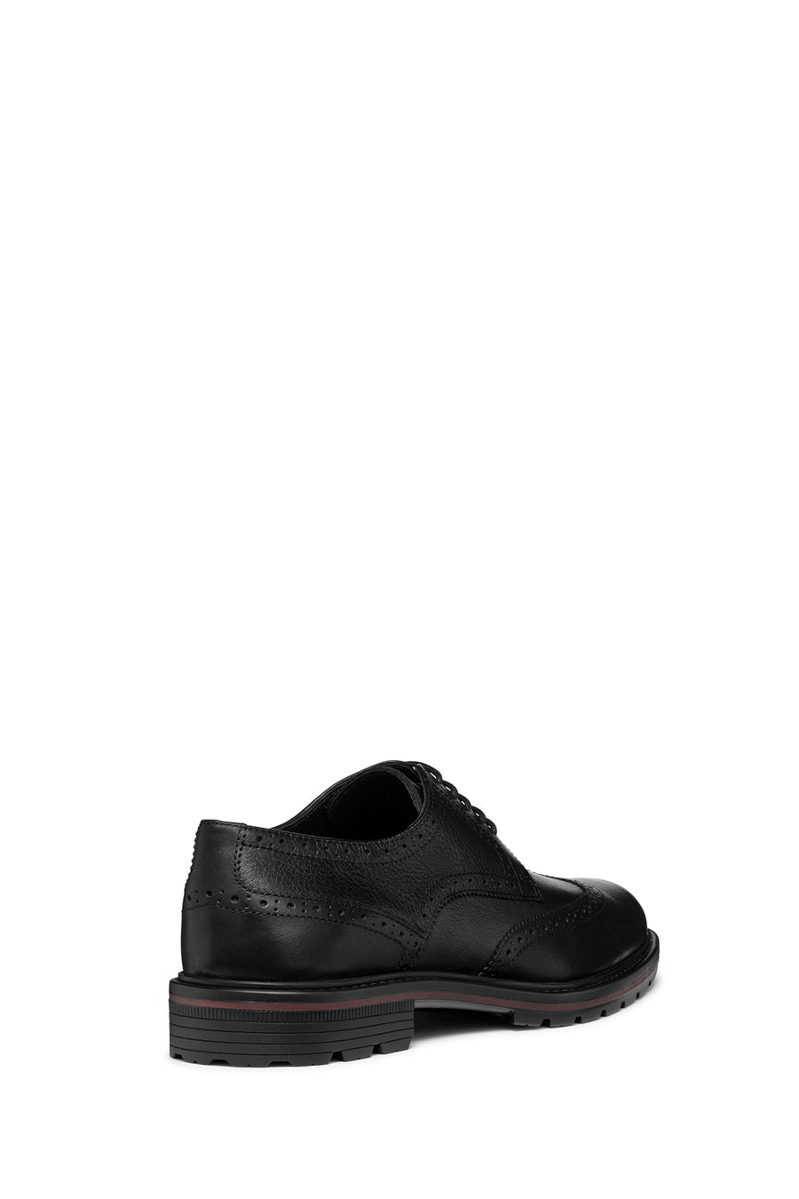 Geox Men's Black Walk Pleasure C Lace-Up Leather Classic Shoes