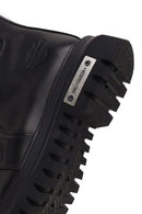 Harley Davidson Woman Black Glenn Zip Closure Thick-Soled Leather Boots | Derimod