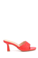 Women's Quilted Heeled Slippers | Derimod