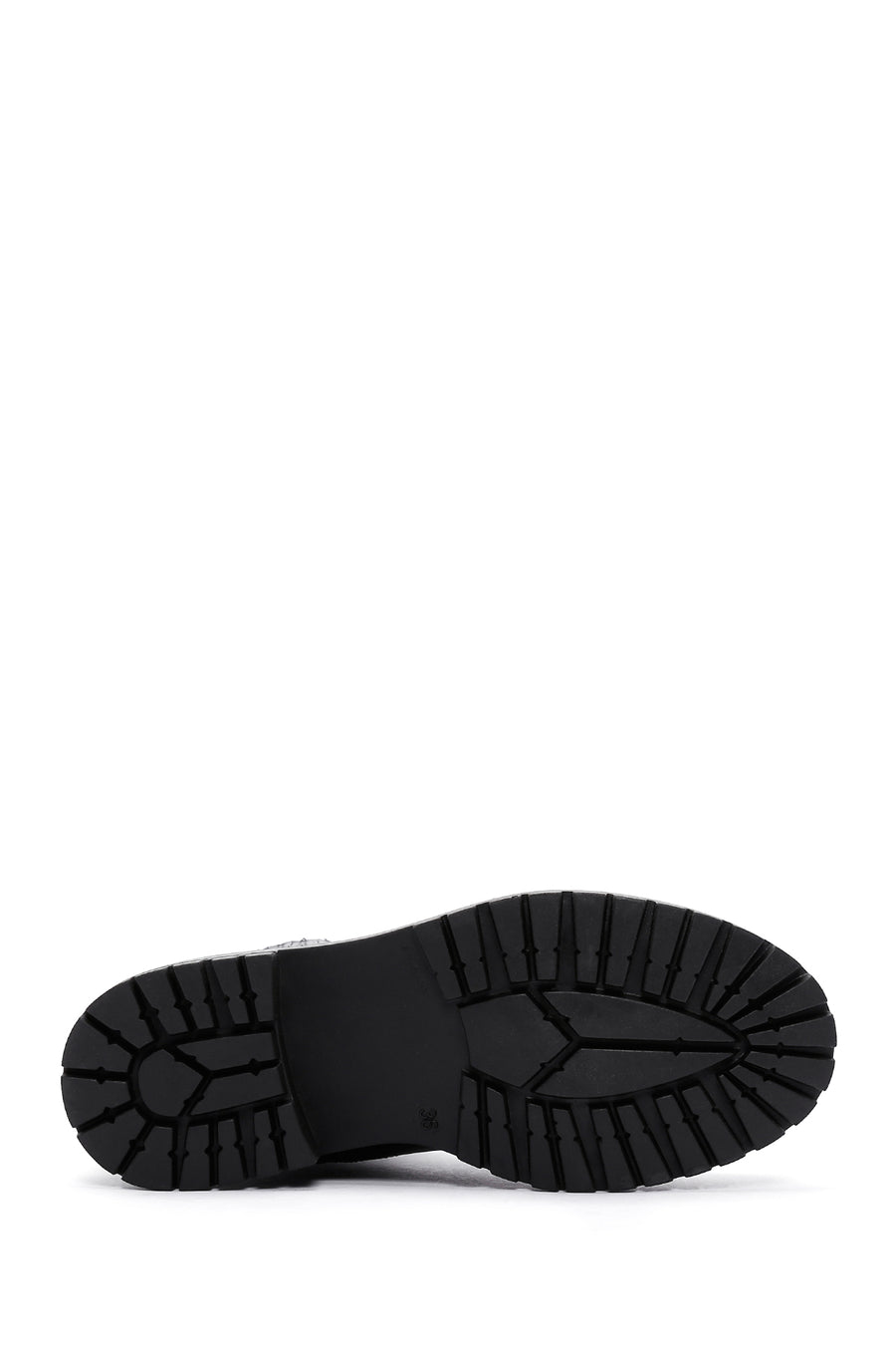 Woman Black Thick Sole Leather Chelsea Boots