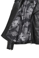Carter Erkek Siyah Biker Deri Mont | Derimod