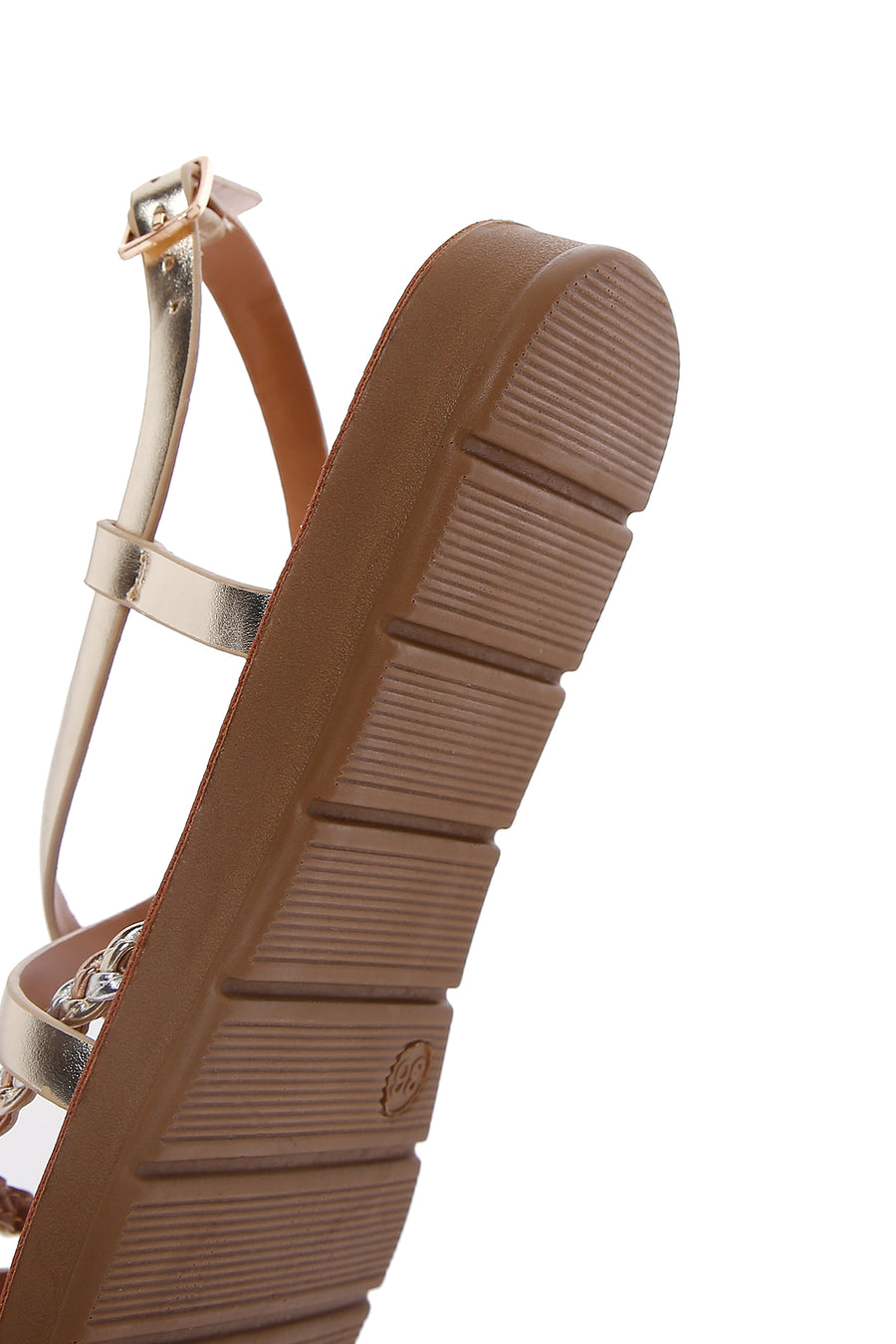 Women's Gold Braided Detail Sandals
