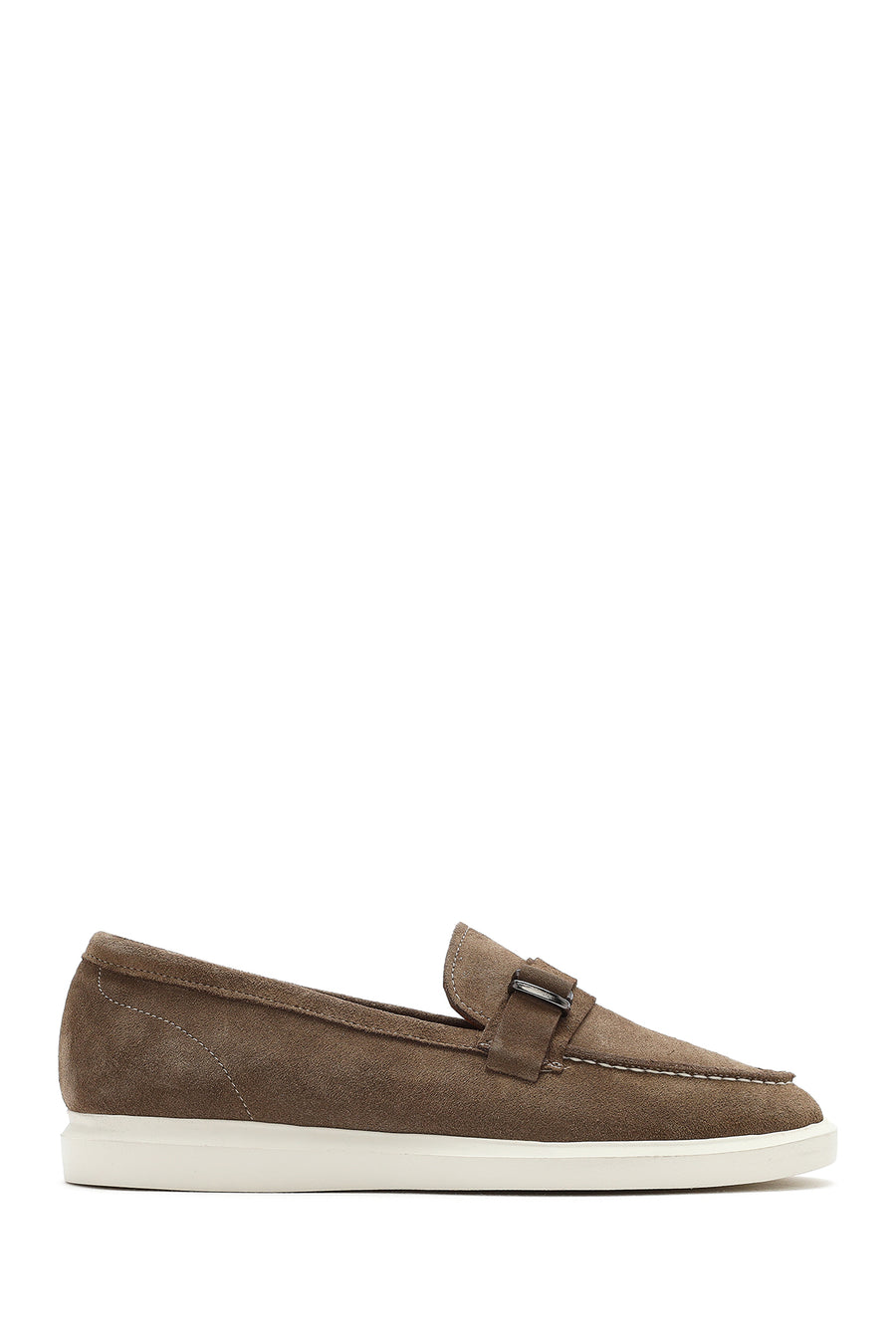 Kadın Vizon Süet Deri Loafer 25SFD131710 | Derimod