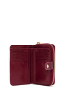 Women's Burgundy Patent Leather Wallet | Derimod