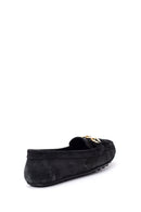 Black Women's Leather Ballerinas | Derimod