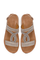 Women's Pink Stone Sandals | Derimod
