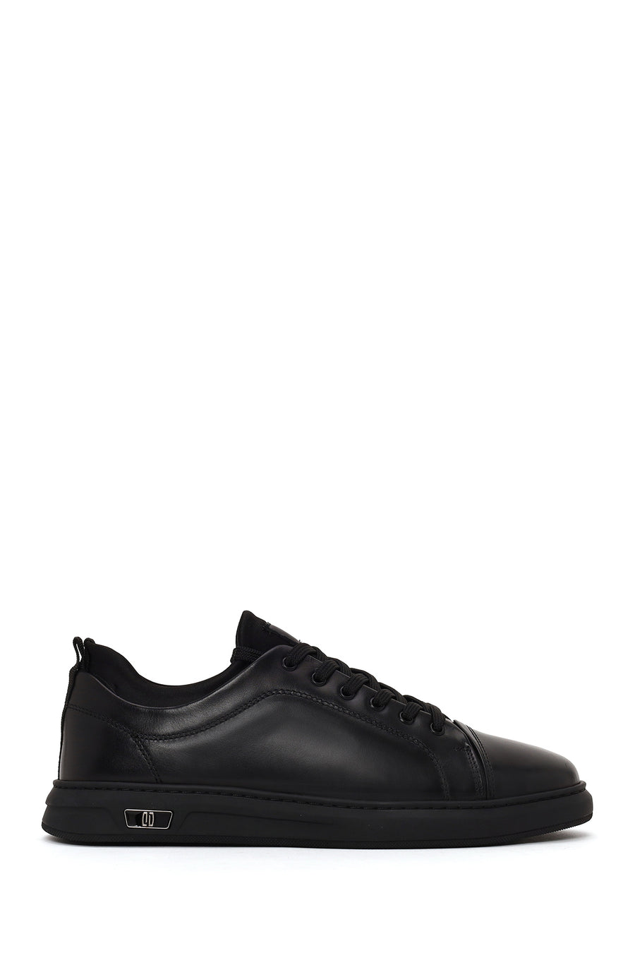Erkek Siyah Bağcıklı Deri Sneaker WM660017DV | Derimod