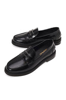 Kadın Siyah Deri Maskülen Loafer | Derimod
