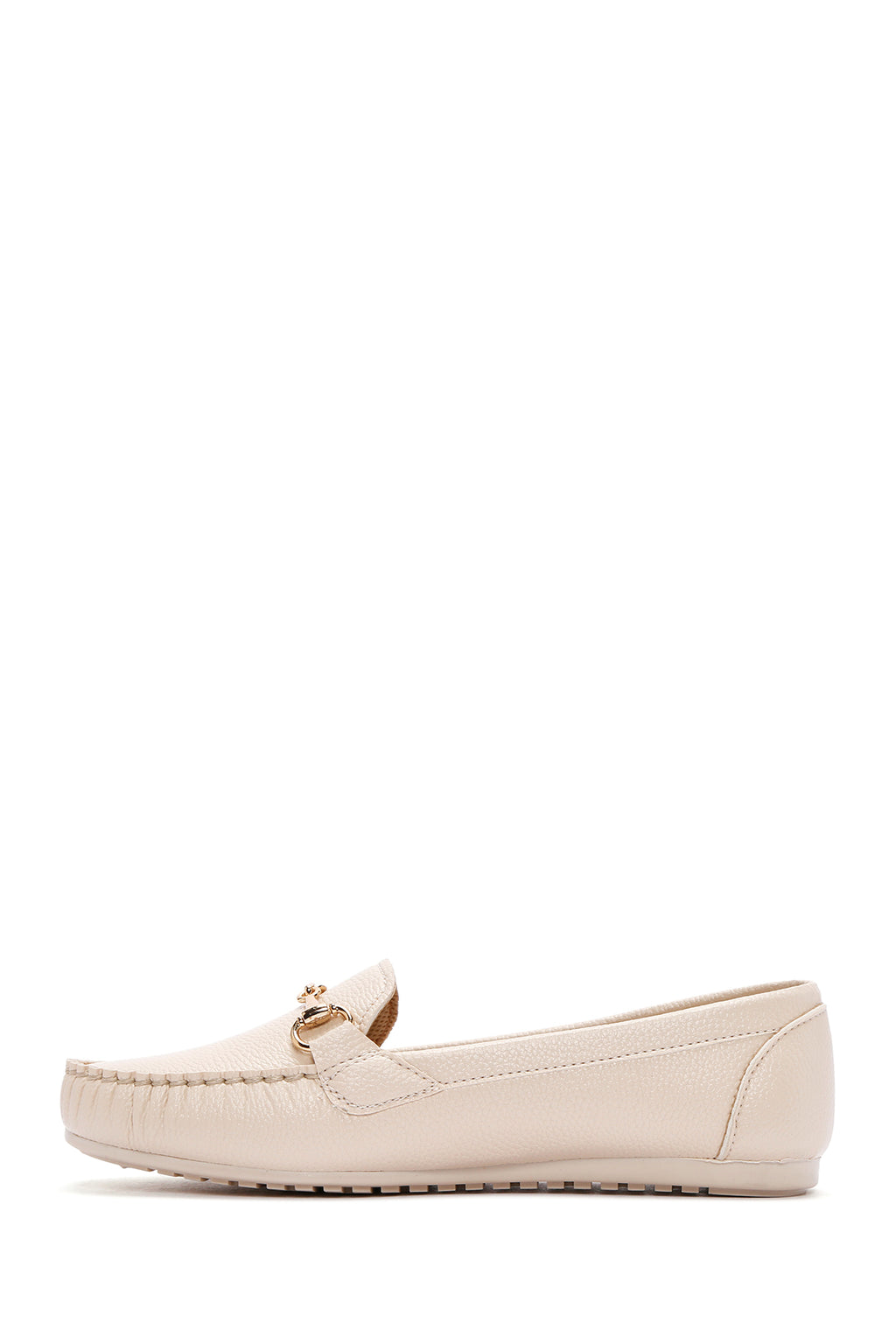 Kadın Bej Toka Detaylı Loafer