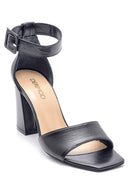 Women's Leather Heeled Sandals | Derimod