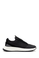 Derimod Zero Men's Black Lace-Up Thick Soled Fabric Sneaker | Derimod