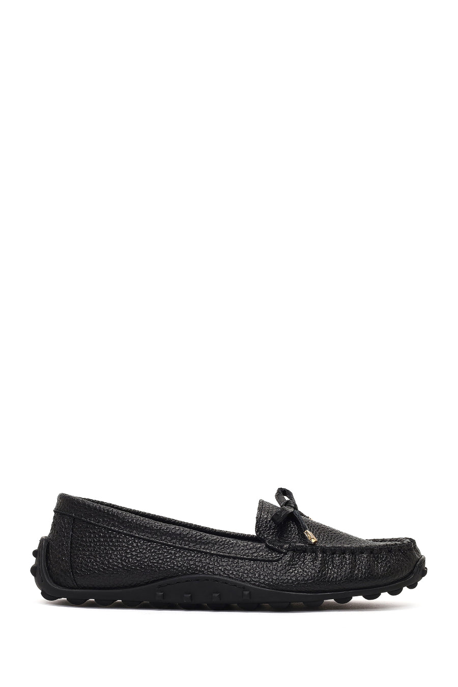 Women's Black Tasselled Leather Loafer 25WFD3502FT | Derimod