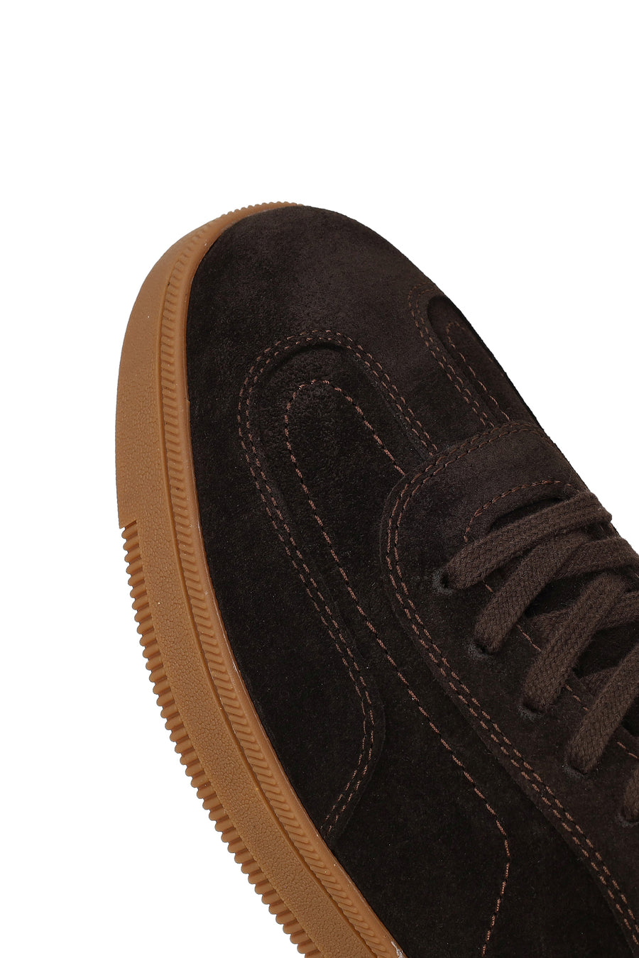 Erkek Kahverengi Bağcıklı Kalın Tabanlı Süet Deri Sneaker