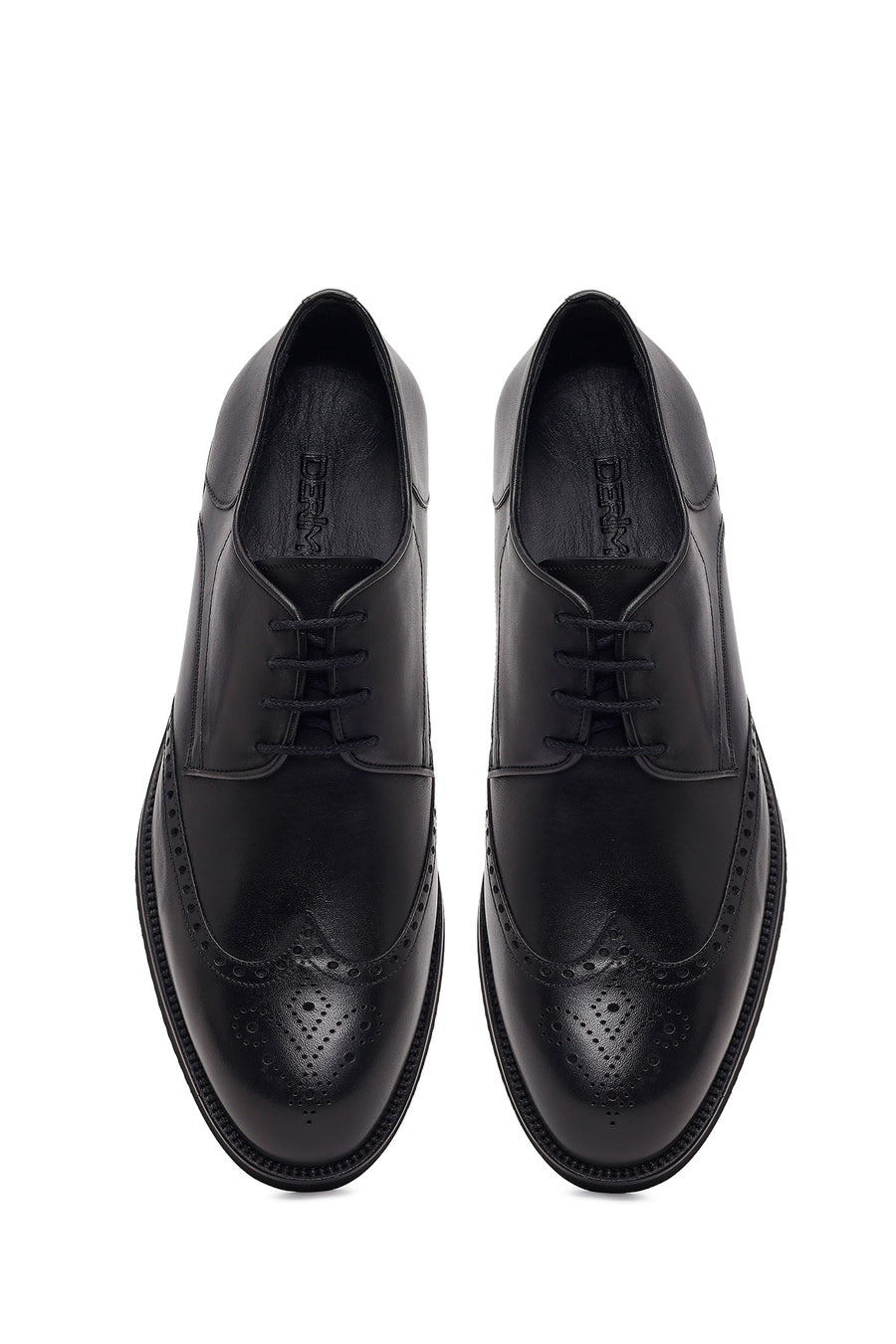 Men's Black Lace-up Leather Casual Shoes