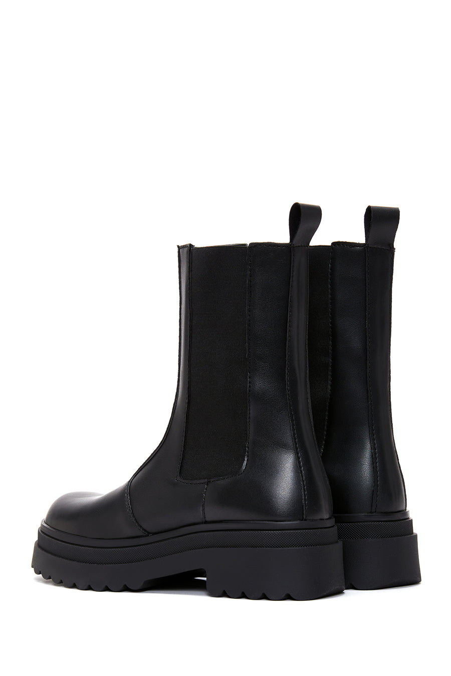 Women's Black Thick Soled Chelsea Boots