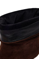 Woman Brown Thin-Heeled Suede Boots | Derimod