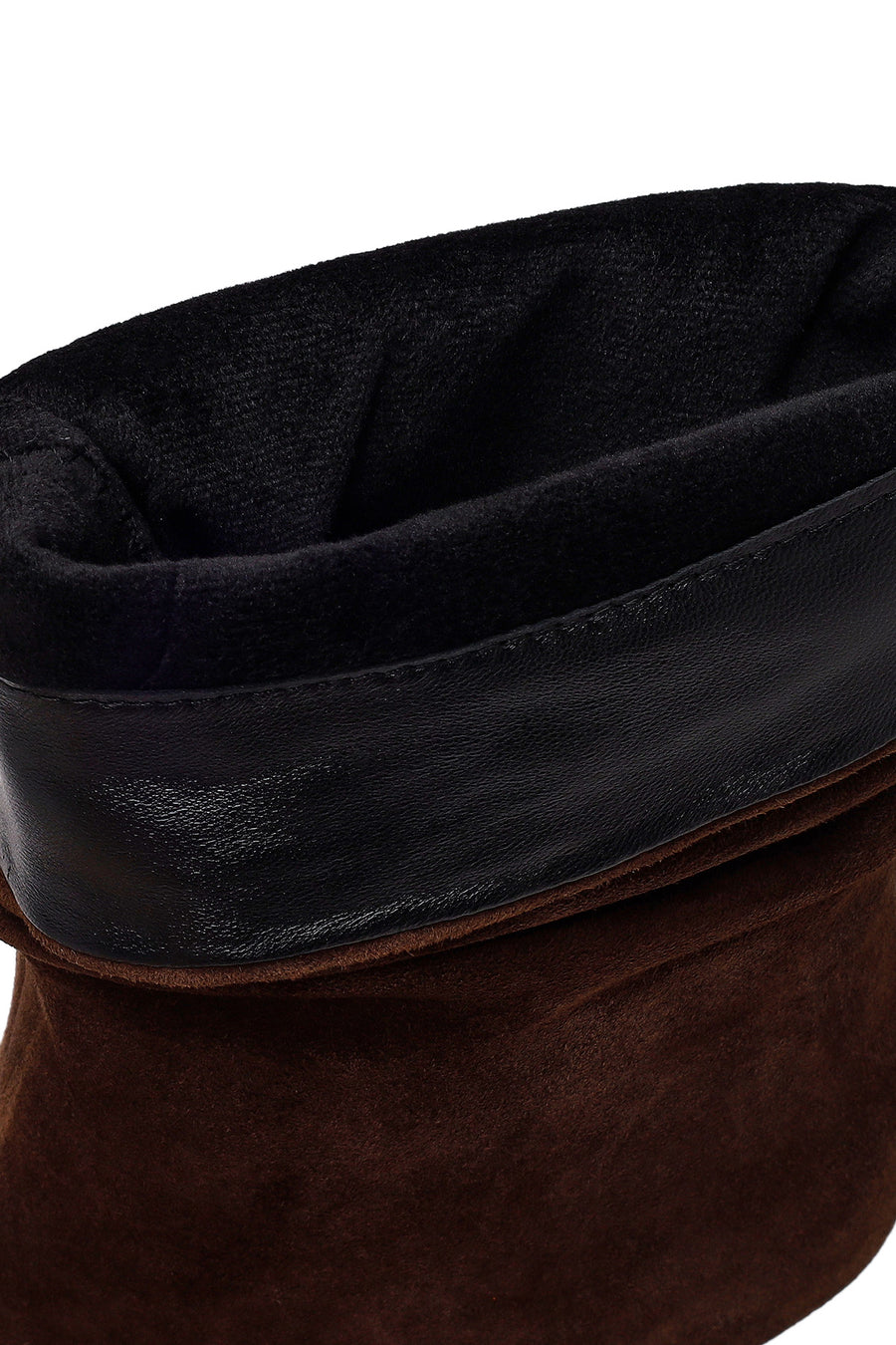 Woman Brown Thin-Heeled Suede Boots