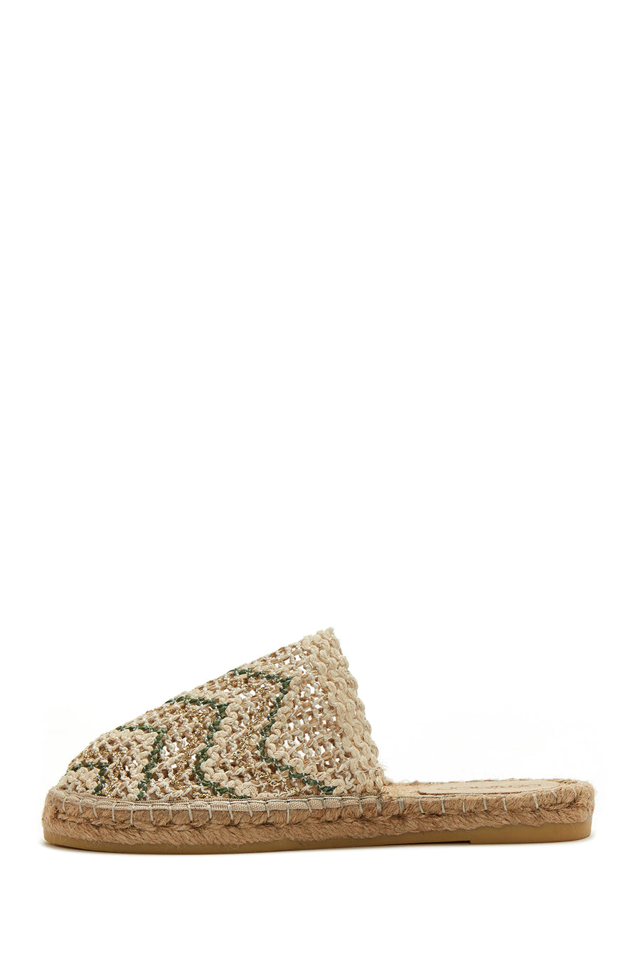 Women's Beige Straw Slippers